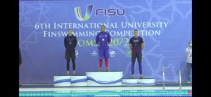 Медали на международных университетских соревнованиях по плаванию в ластах